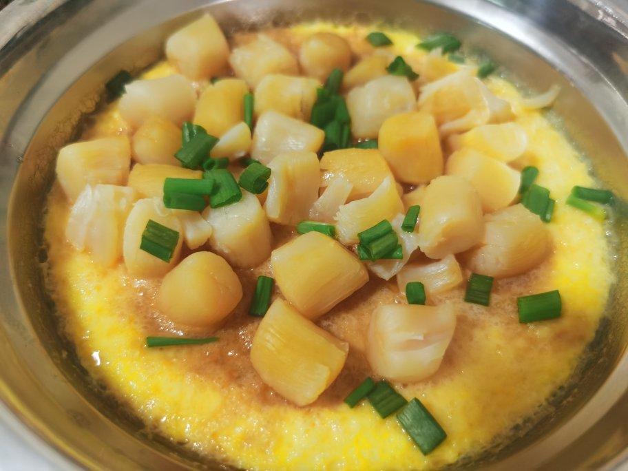 布丁般嫩滑的瑶柱蒸水蛋