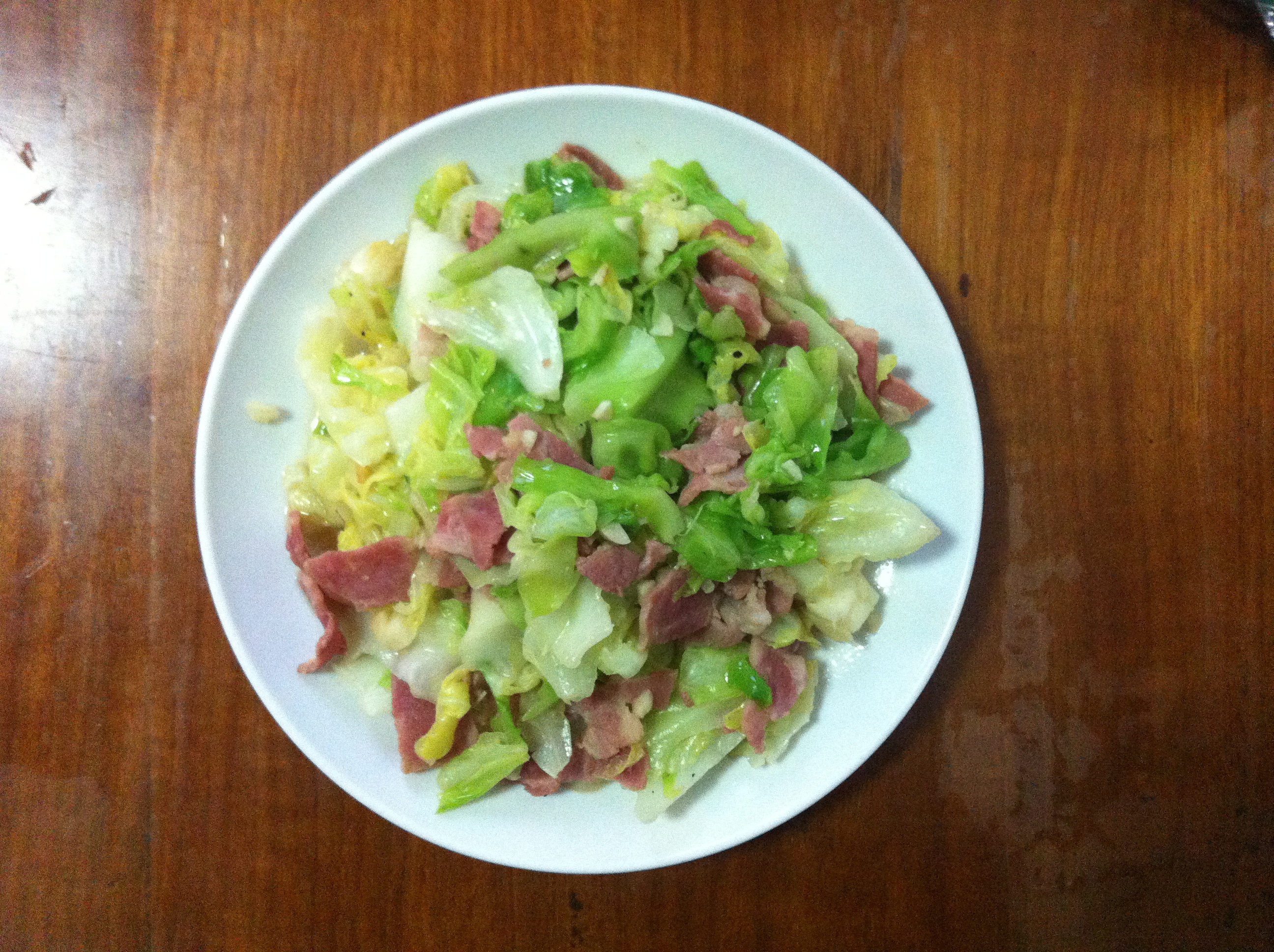 培根炒圆白菜