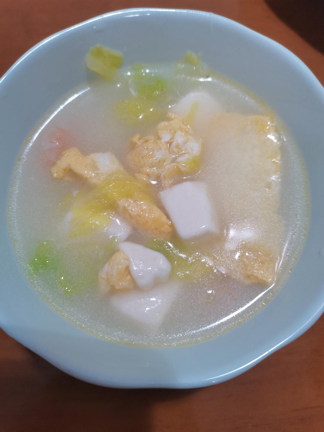 虾仁白菜豆腐减脂汤