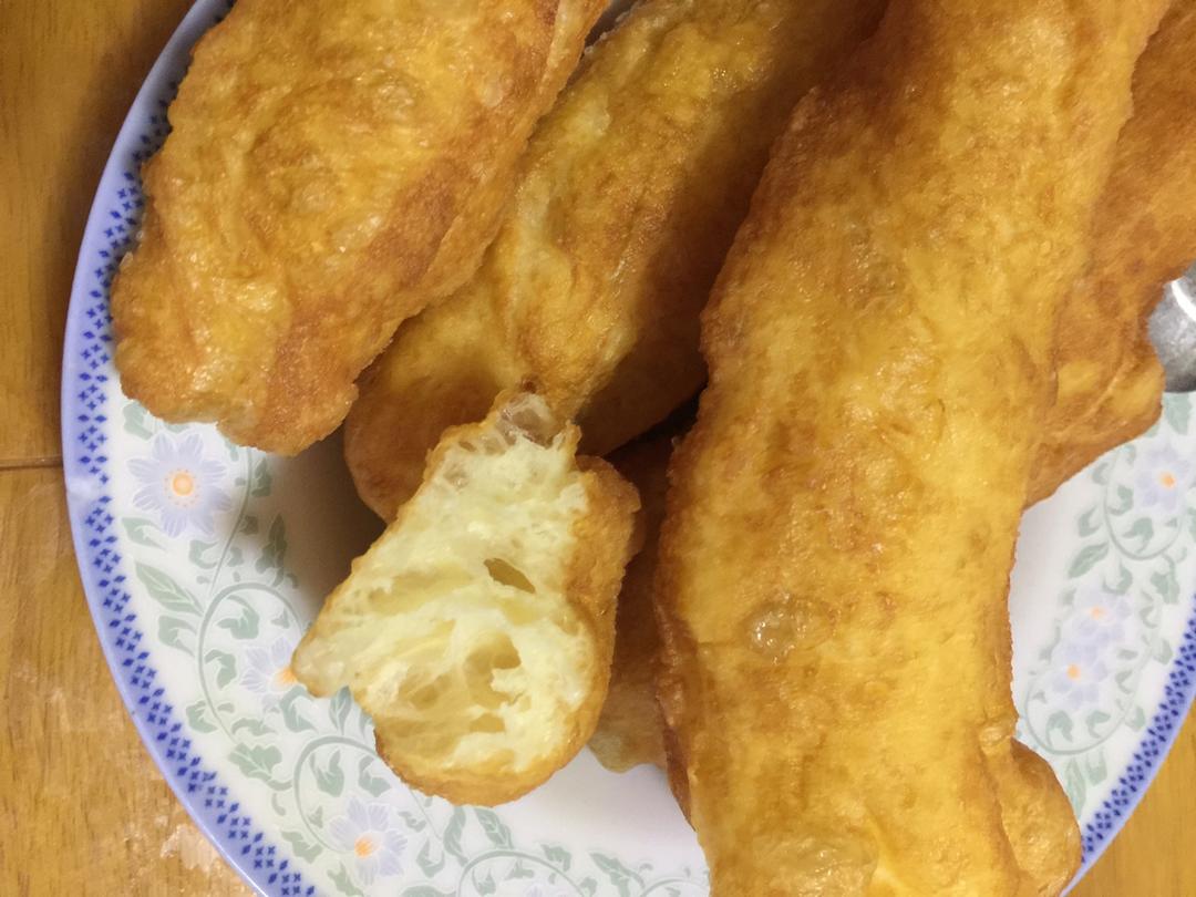 自制无泡打粉油条