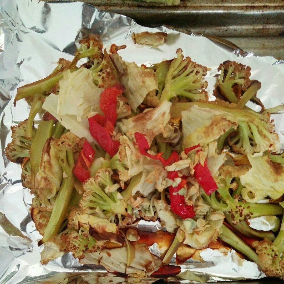 烤箱版蒜蓉烤有机花菜