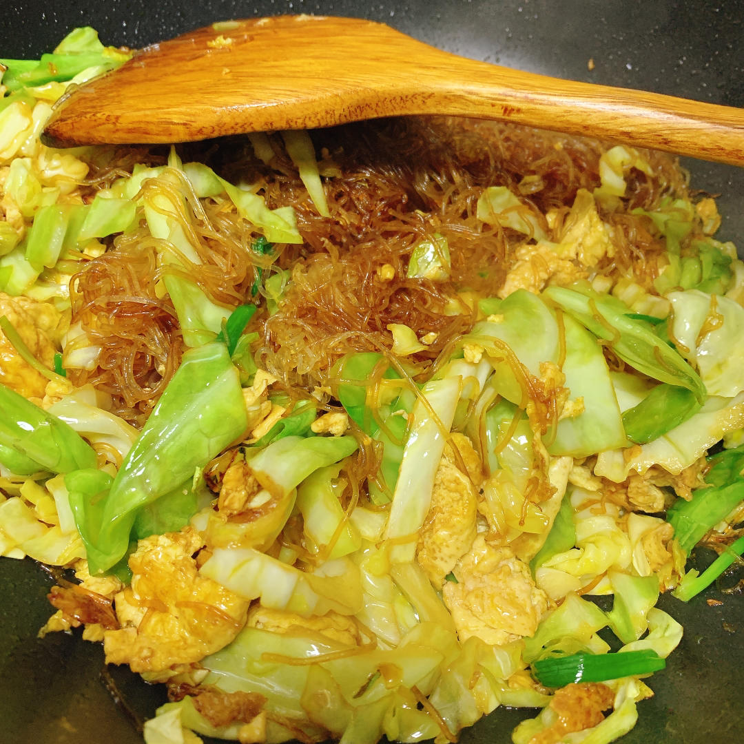 鸡蛋炒米粉，正确泡发干米粉，不碎、不坨、不粘锅、口感Q弹