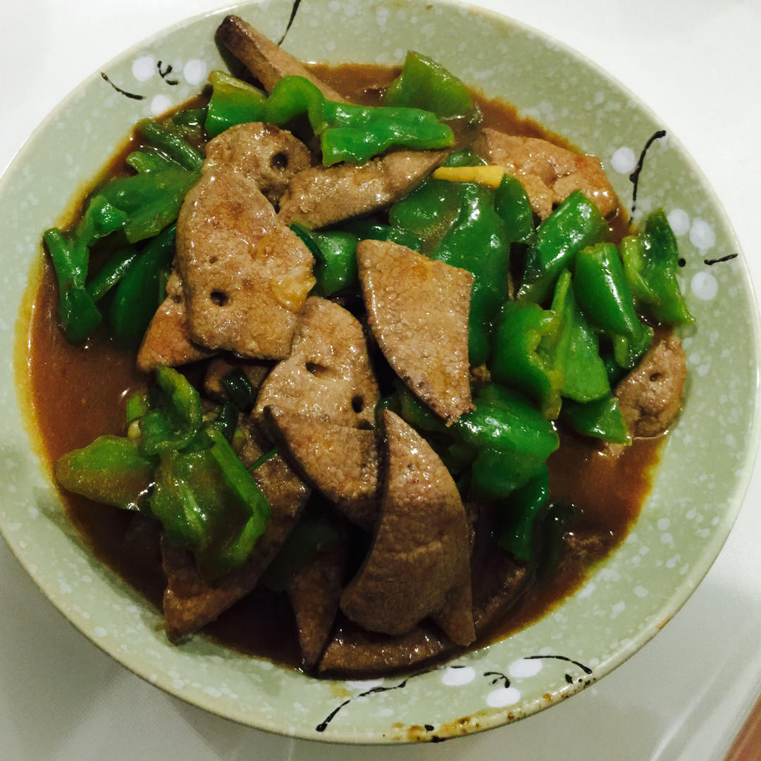 莲香阁做的青椒炒猪肝