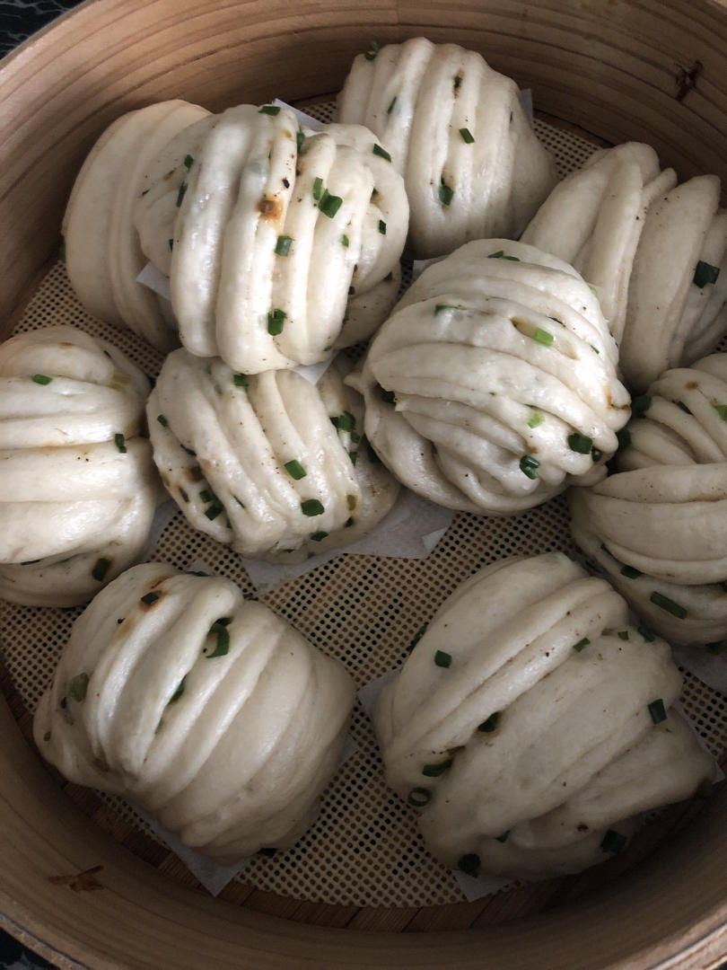 葱油花卷，一根筷子卷出漂亮的造型