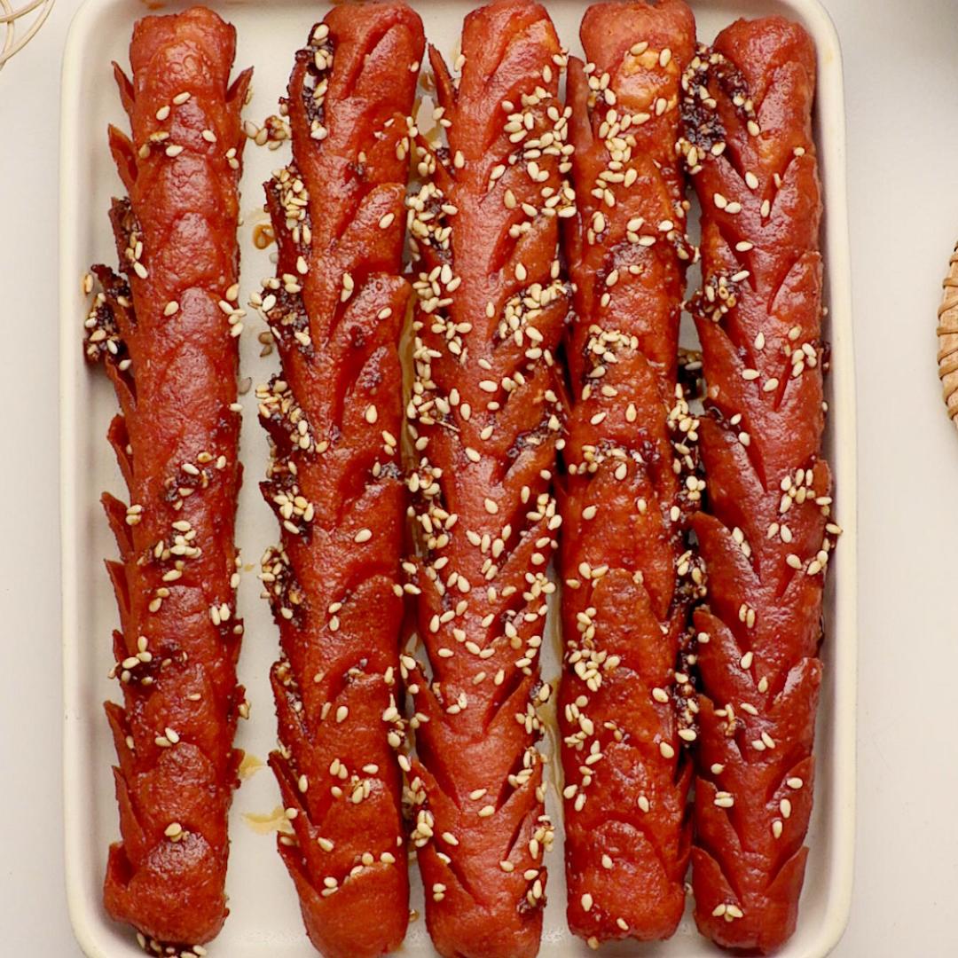 孜然火腿肠 下厨房