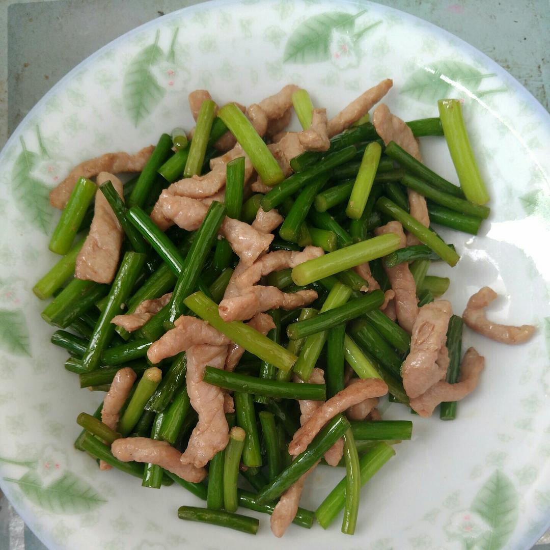 家常蒜苔肉丝