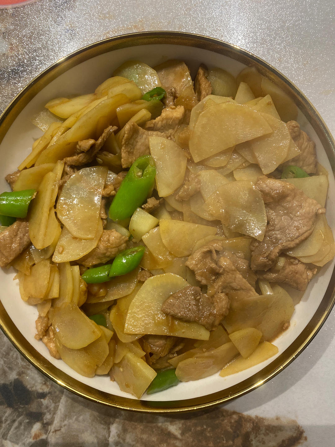 青椒土豆片炒肉