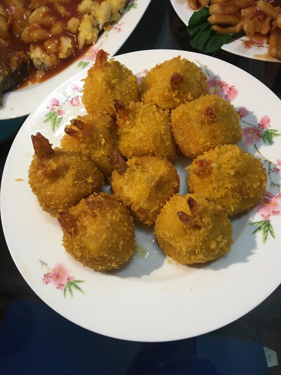 年夜饭菜单--香脆黄金芝士土豆泥虾球