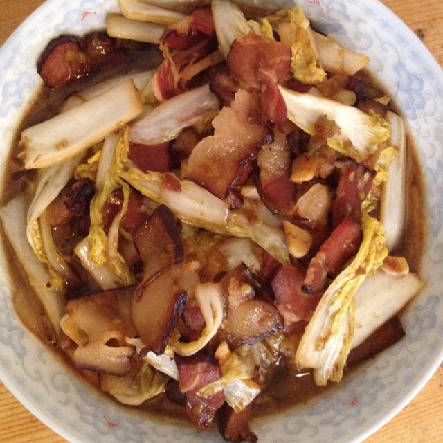 球球_____做的腊肉炒娃娃菜