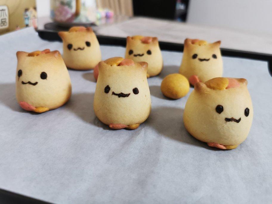 软萌可爱的日式猫咪烧果子 奶香浓郁 超简单
