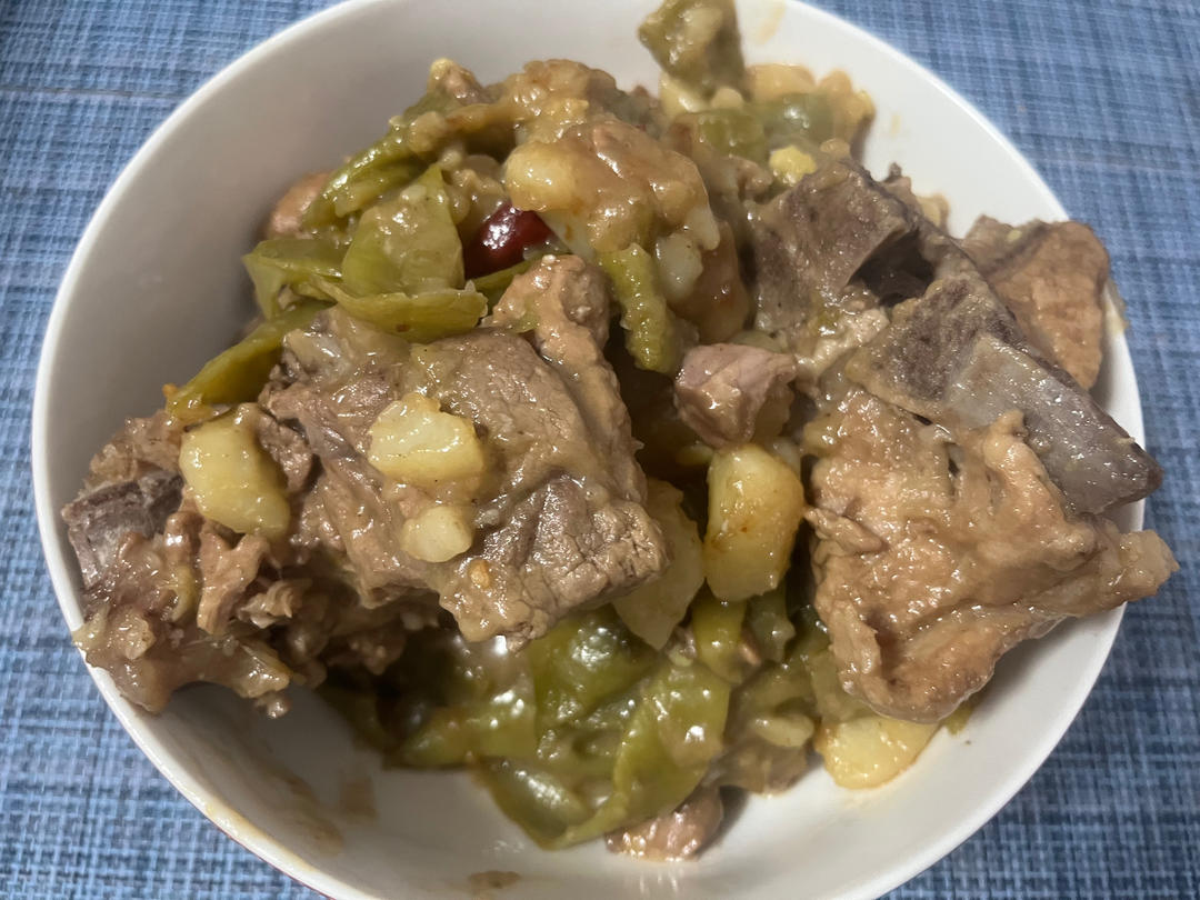 硬菜代表--排骨炖豆角土豆（豆角焖面胚子）