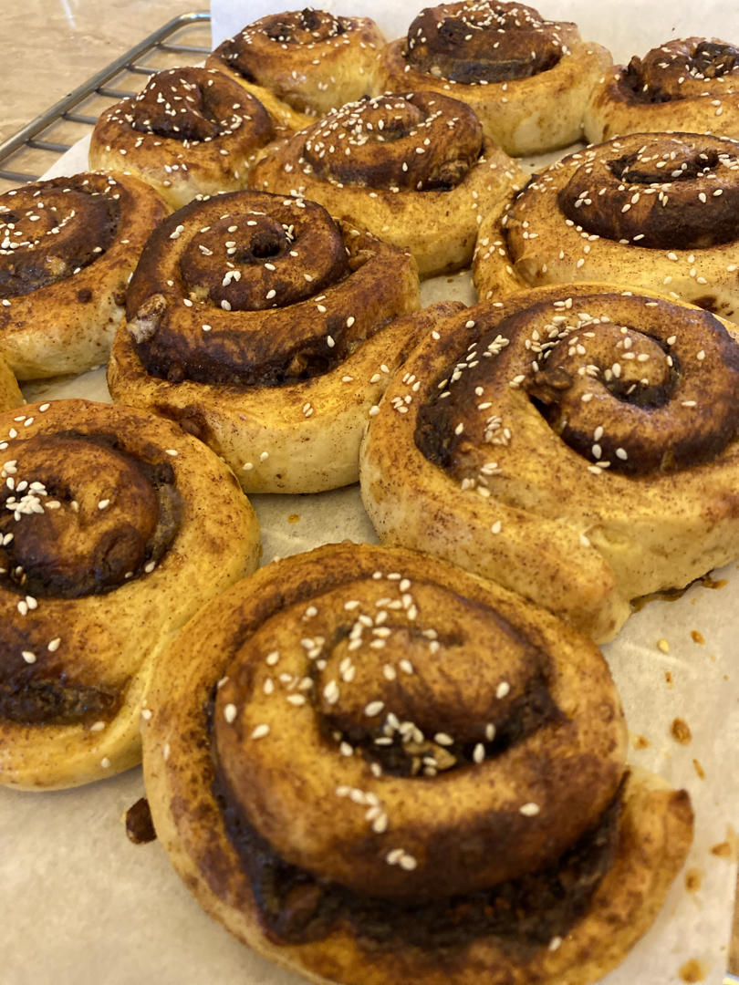 echo1005做的瑞典肉桂卷附鲜酵母活性干酵母即时酵母用量换算公式