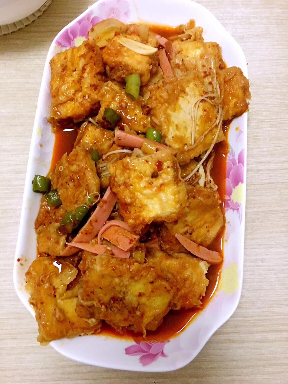 蚝油嫩豆腐