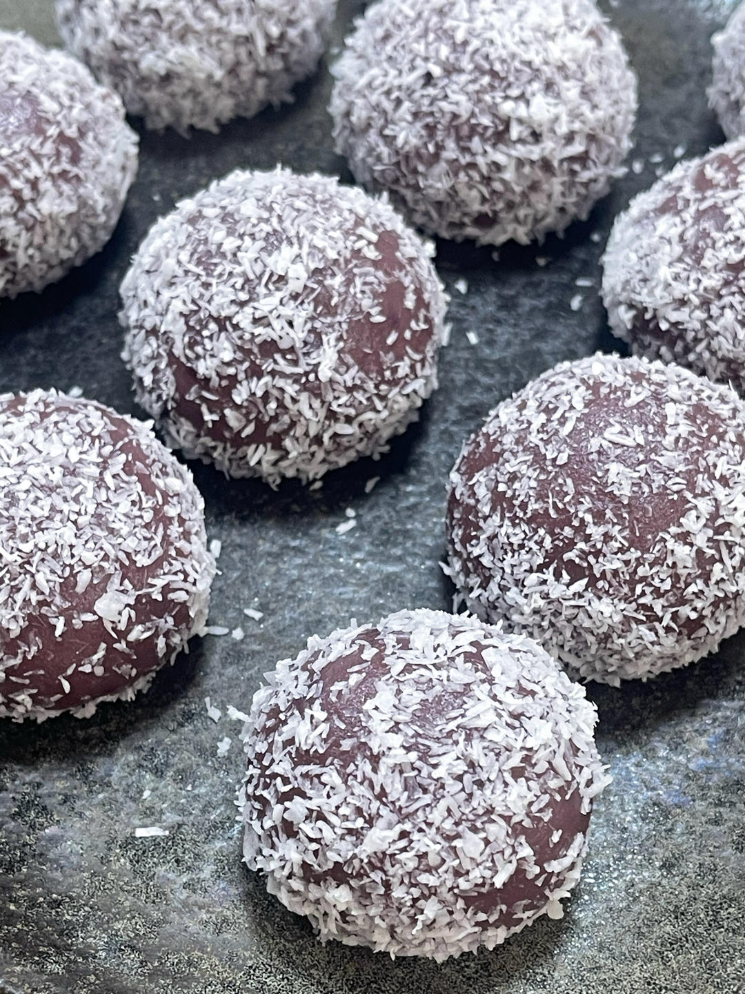 椰蓉紫薯糯米球