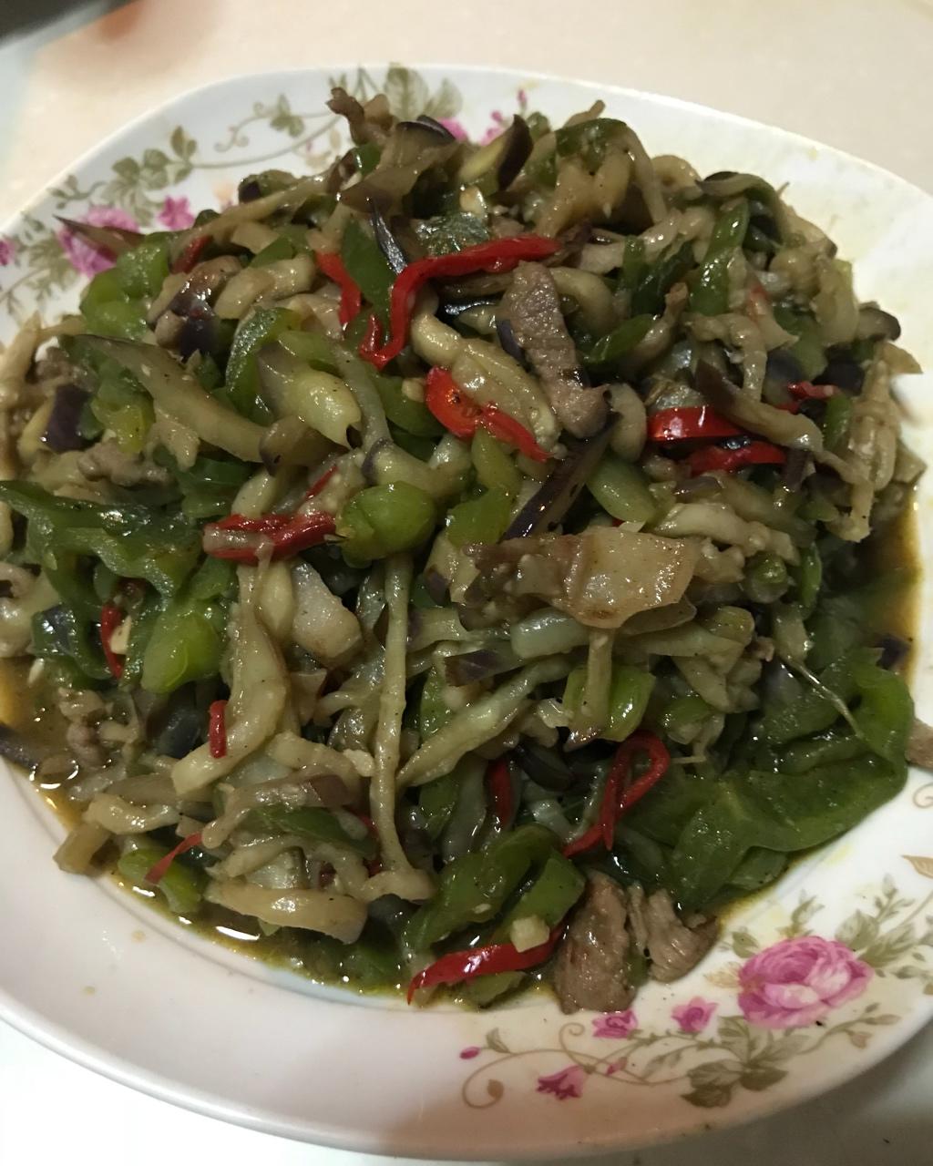青椒茄子丝