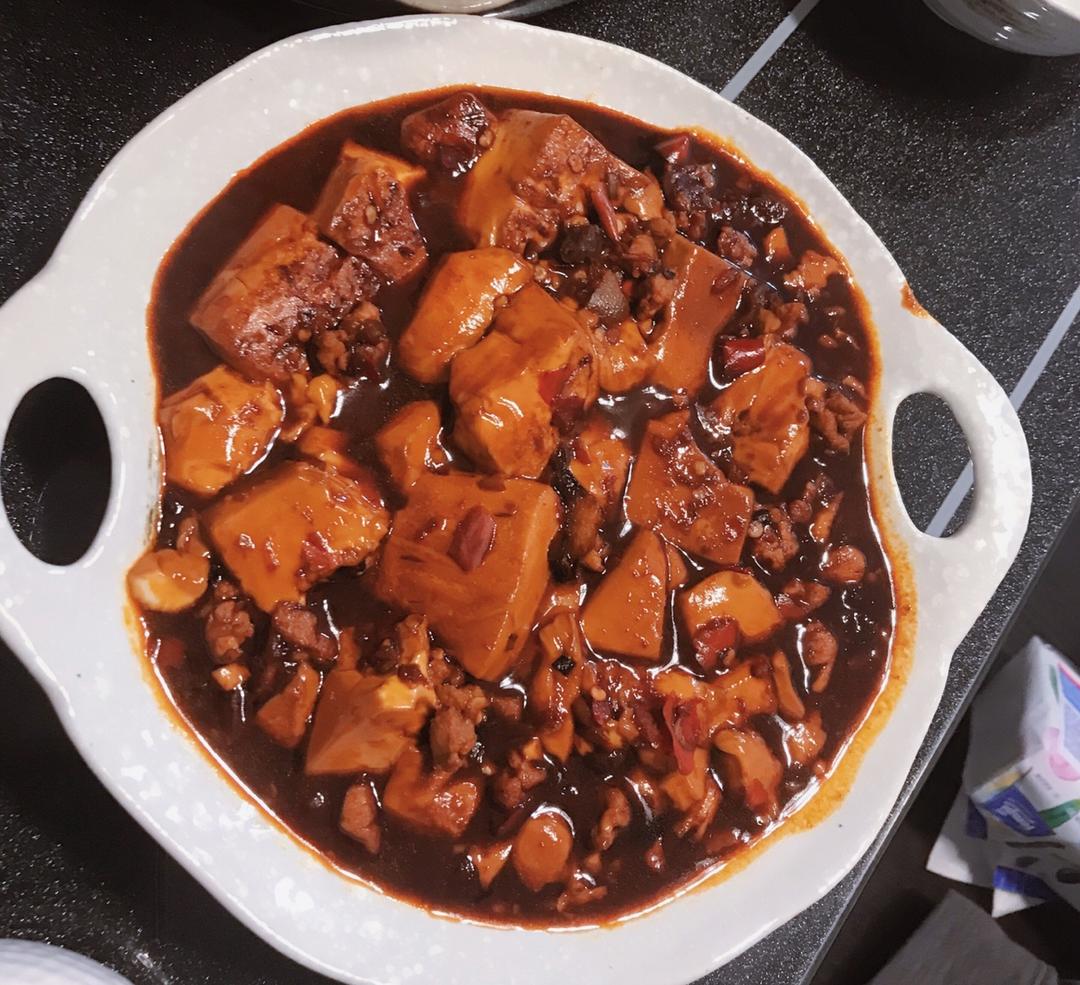 家常红烧肉末豆腐