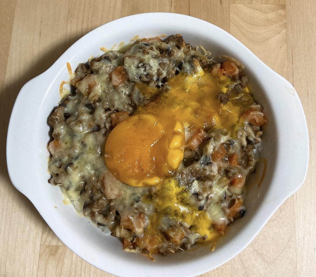 咖喱牛肉蘑菇芝士焗饭