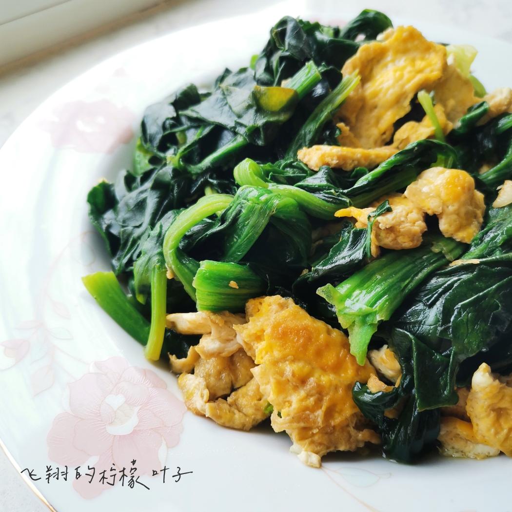 菠菜炒鸡蛋（不涩不腥！）