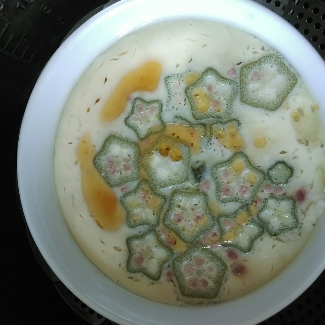 颜值控-做一朵开在碗里的花秋葵蒸水蛋