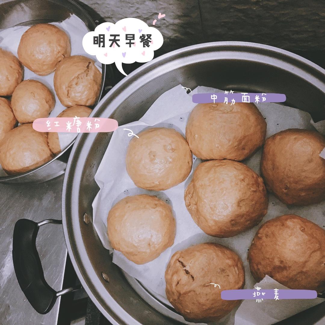 红糖燕麦开花馒头