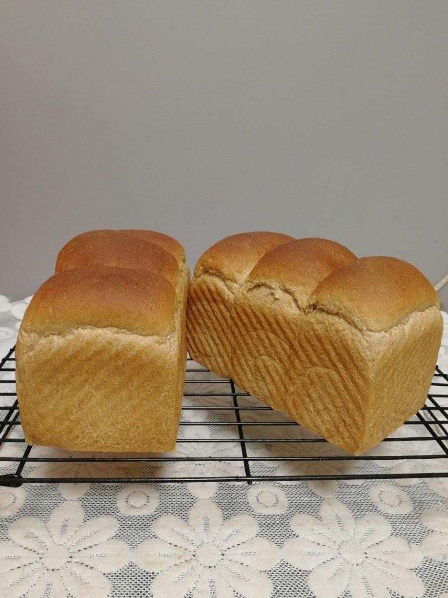 65%全麦吐司 王后粗麸/粗粒全麦粉 无奶低糖低油也可以很松软的粗粒全麦吐司