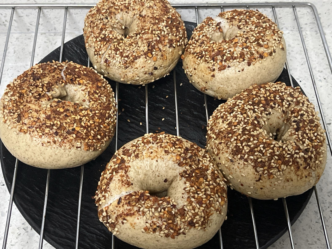 🥯全麦麻辣香肠贝果｜快手易做｜无需手套膜｜无需长时间发酵