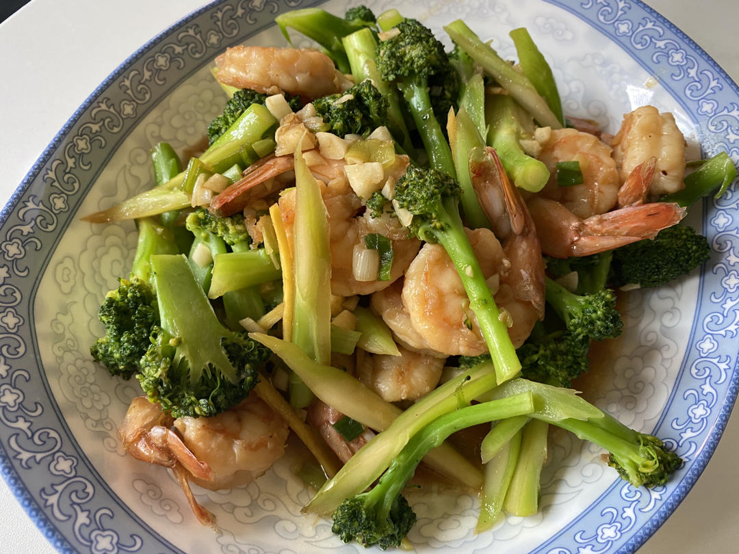 低脂低卡减脂餐～黑椒虾仁西兰花