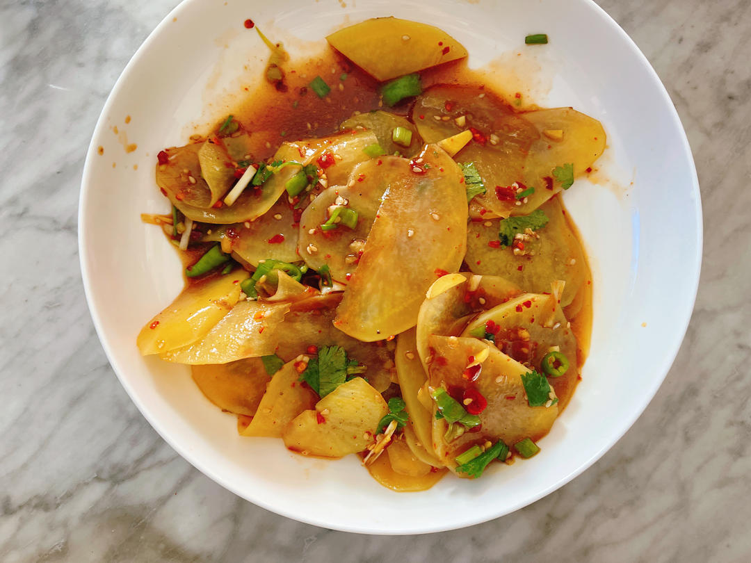 5分钟搞定，酸辣开胃凉拌土豆片‼️巨解谗