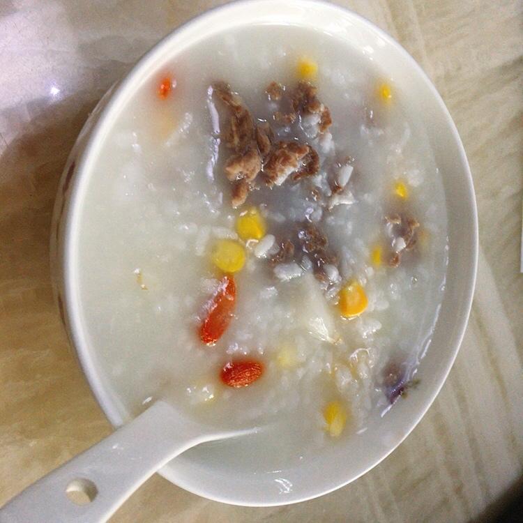 玉米百合肉沫粥
