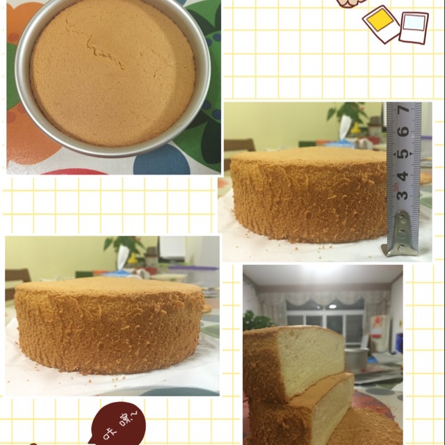 超简单完美戚风蛋糕（6寸2蛋）附打发、翻拌、脱模视频