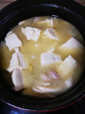 香浓老豆腐五花肉片煲的做法 步骤6