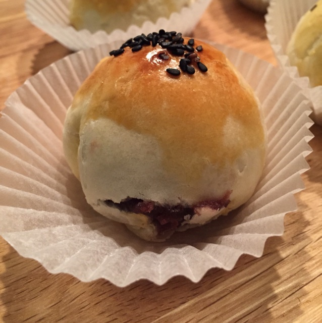 蛋黄酥~紫薯、抹茶、原味~花好月圆，中秋快乐~内附一次做六色蛋黄酥方法~