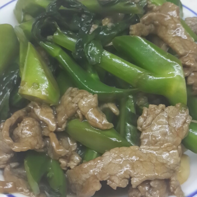 芥兰炒牛肉
