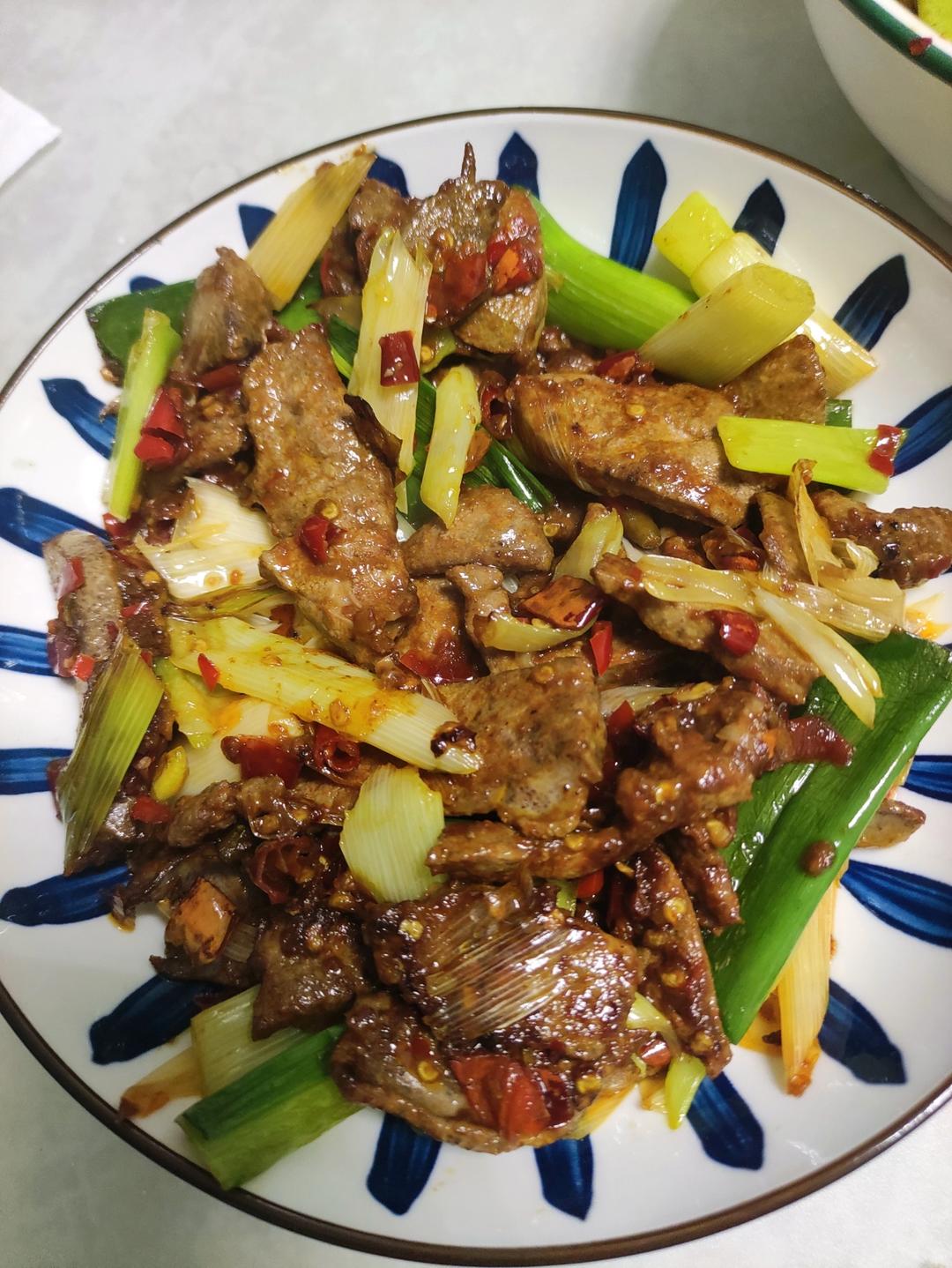 大葱爆炒猪肝