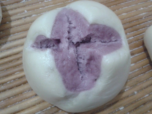 紫薯开花馒头