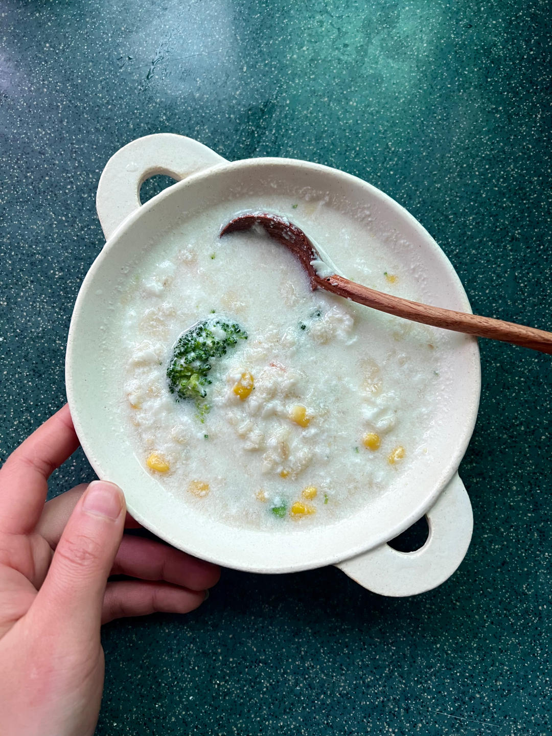 蔬菜玉米麦片粥