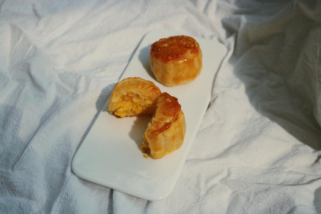 流心奶黄月饼（无吉士粉/转化糖浆版本）【曼食慢语】