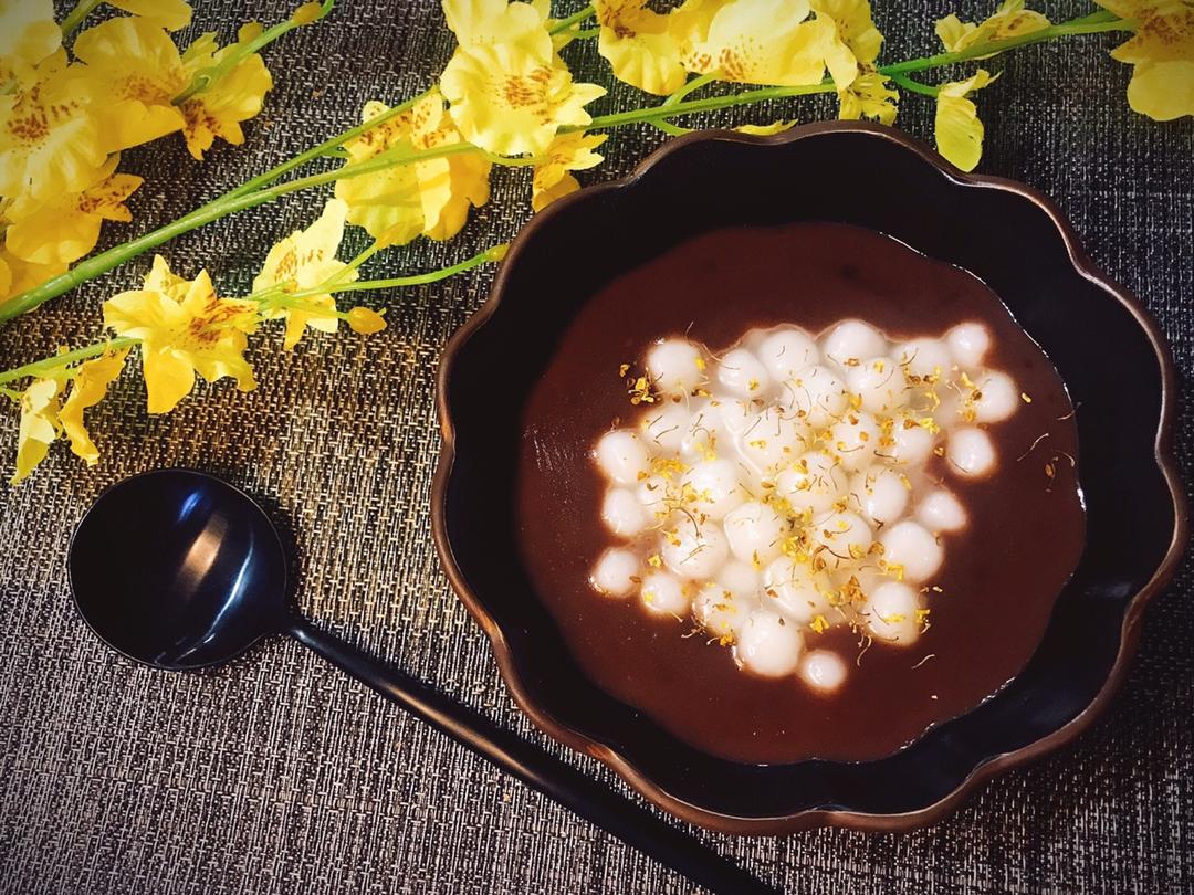 豆沙桂花小圆子