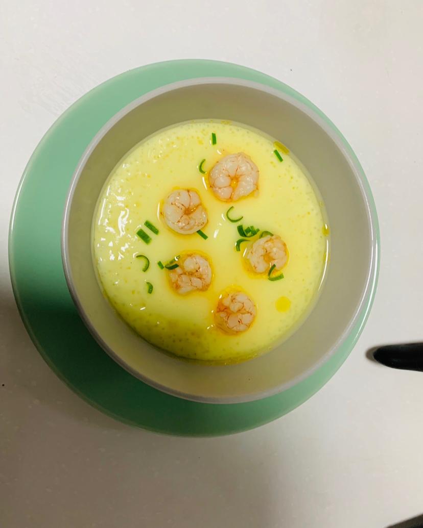 滑嫩的虾仁蛋羹