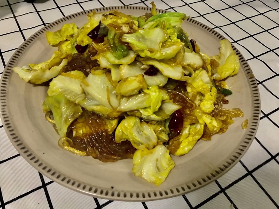 甘蓝炒粉丝