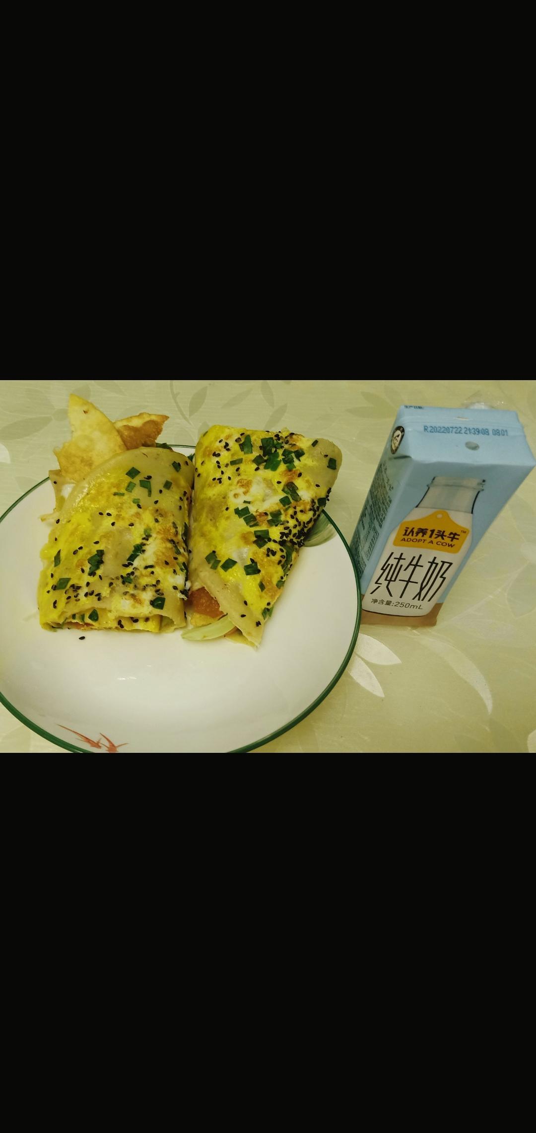 秒杀早餐摊不破皮大煎饼，步骤超详细