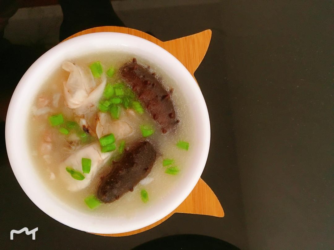海参虾仁干贝粥