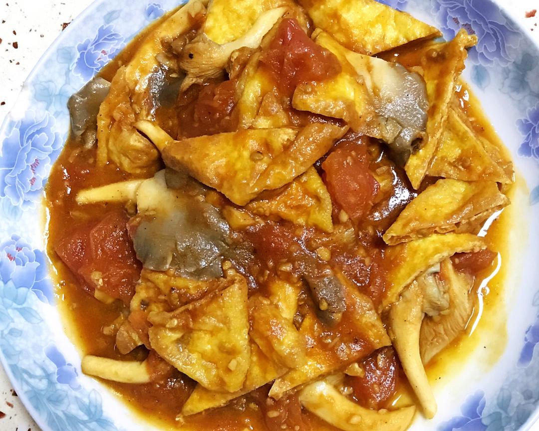 番茄豆腐烩蘑菇