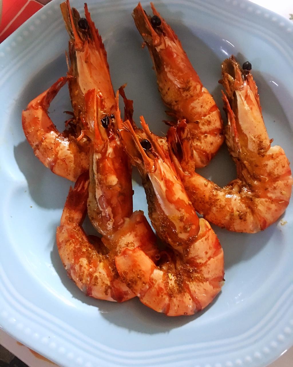 软软的棉花糖糖糖做的烤大虾空气炸锅版