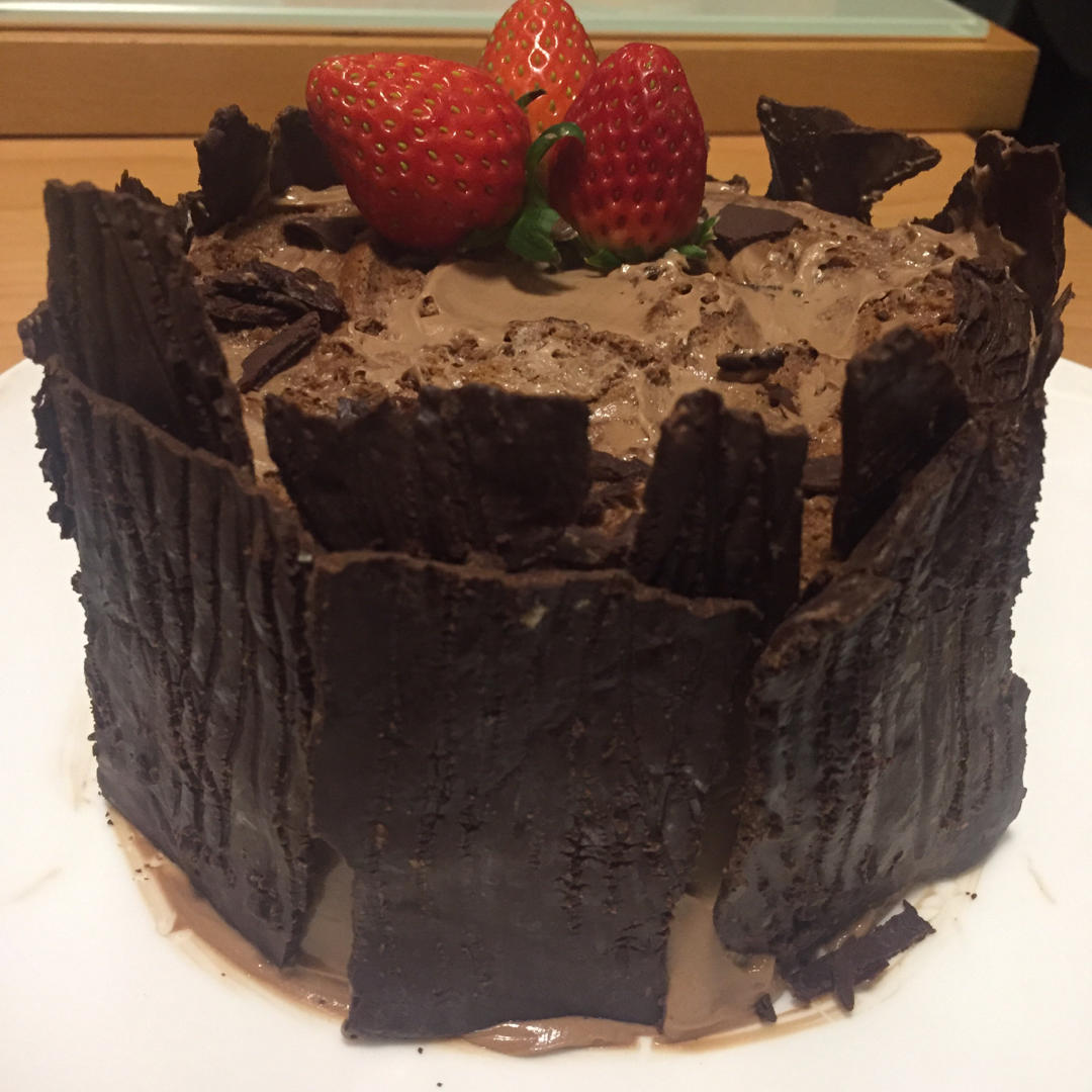 【圣诞树桩蛋糕】