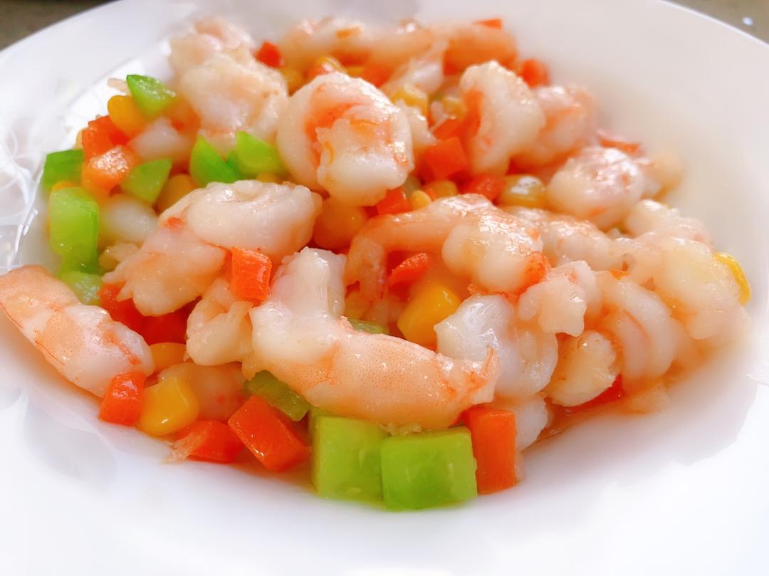 三色炒虾仁