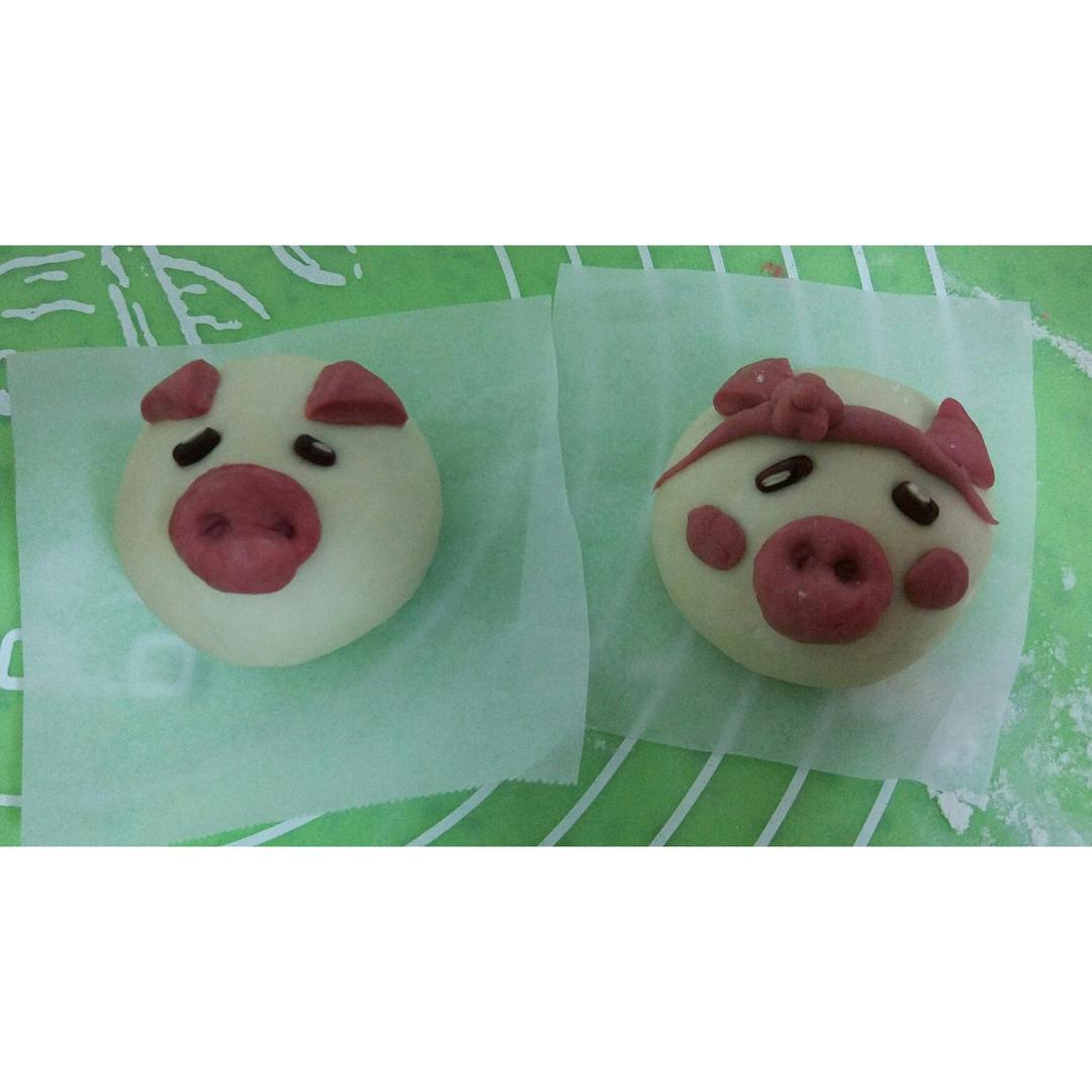 小猪豆沙包