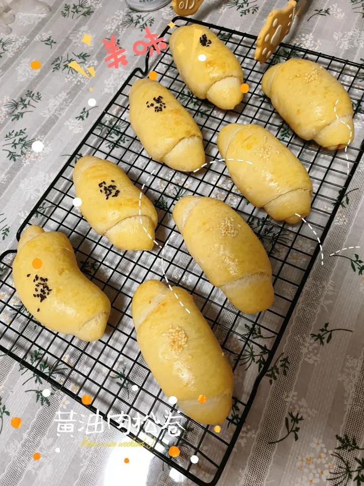 黄油肉松卷🥐快速免揉无需手套膜