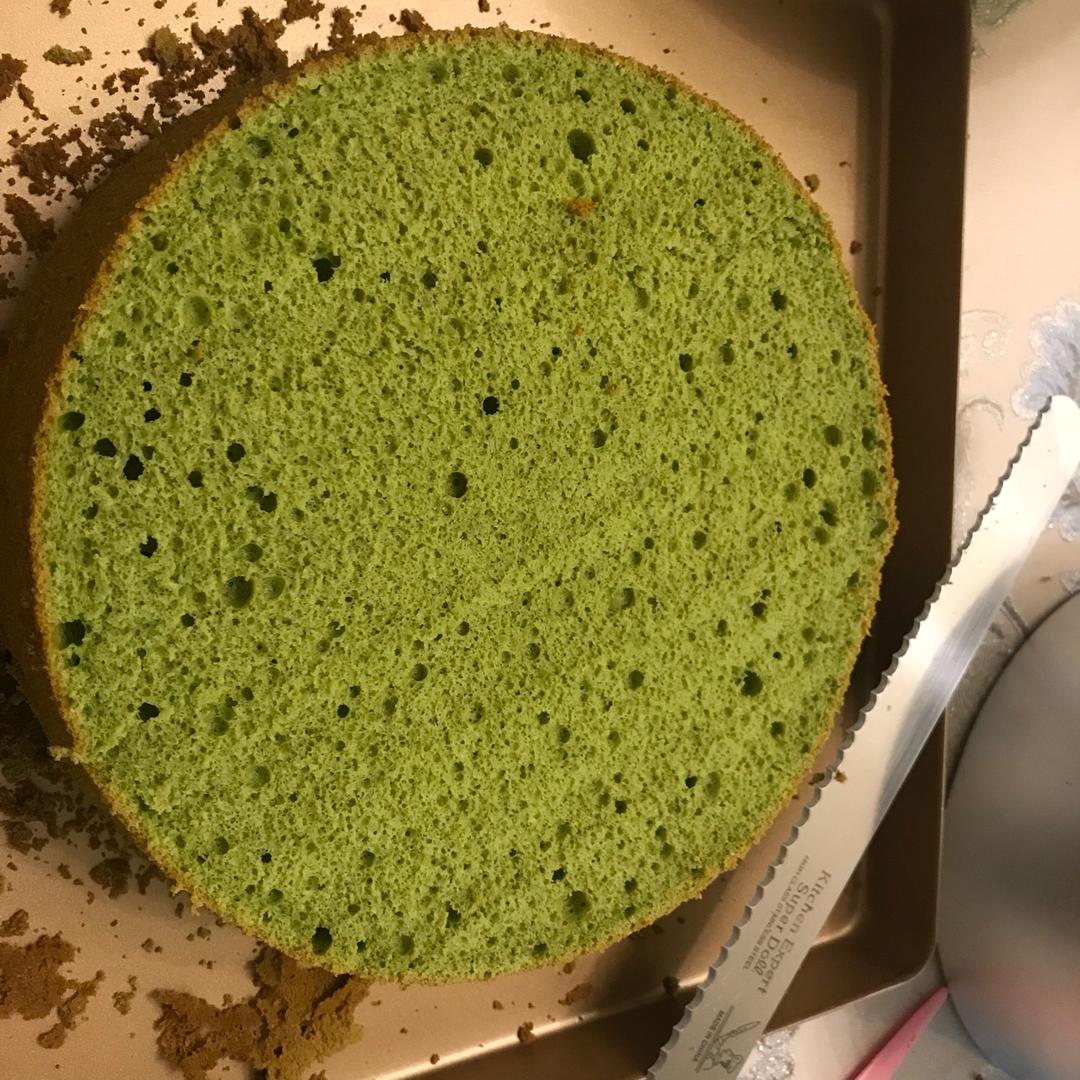 8寸抹茶戚风蛋糕