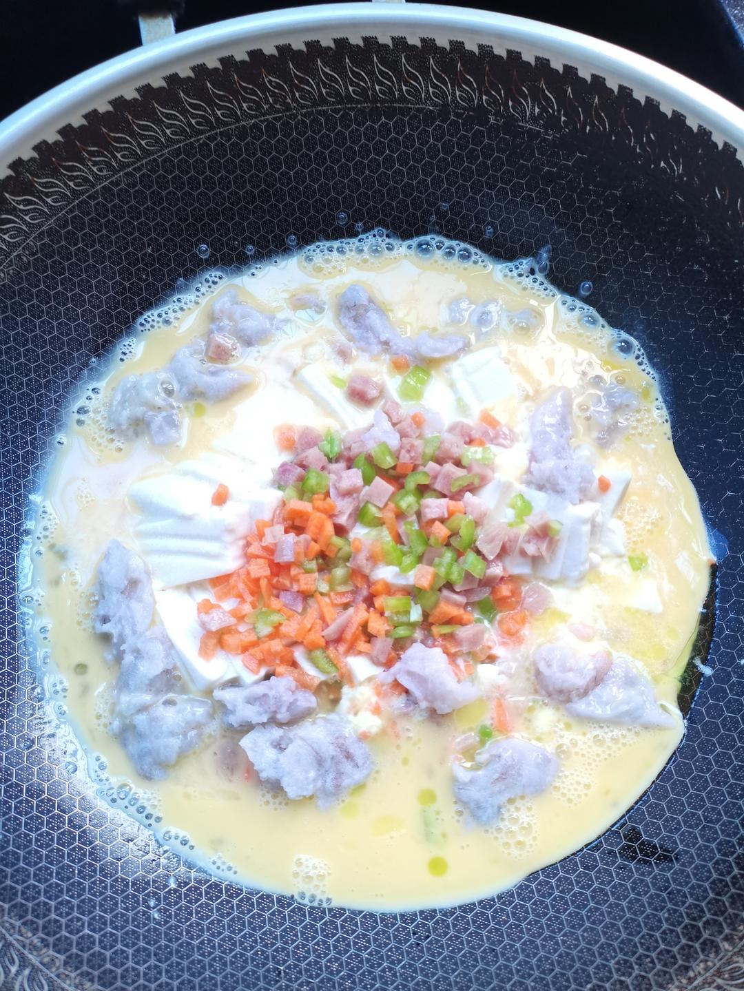 鲜嫩美味的鸡蛋抱豆腐（低卡版）